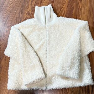 Have Cream Sherpa Knit Collar Jacket